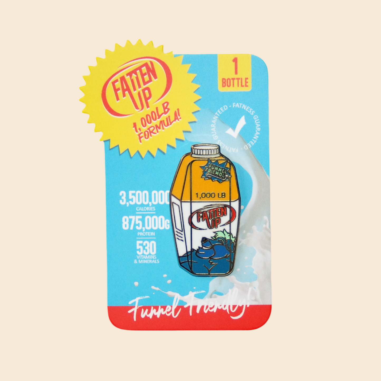 Fatten Up: 1,000lbs Enamel Pin