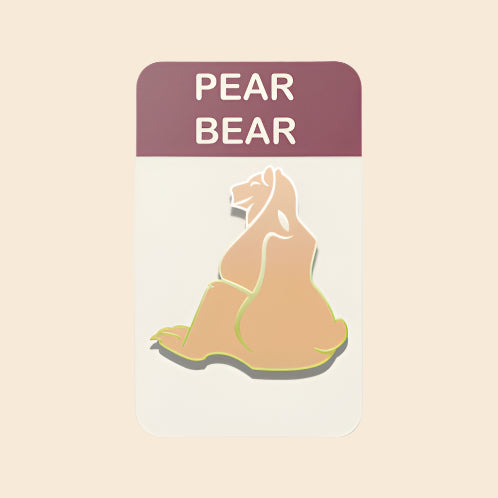 Pear Bear Enamel Pin