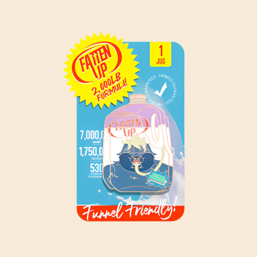 Fatten Up: 2,000lbs Enamel Pin
